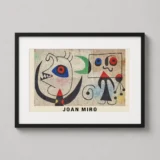 Joan Miro Figures in Front of the Moon 1944 Modern Art Print