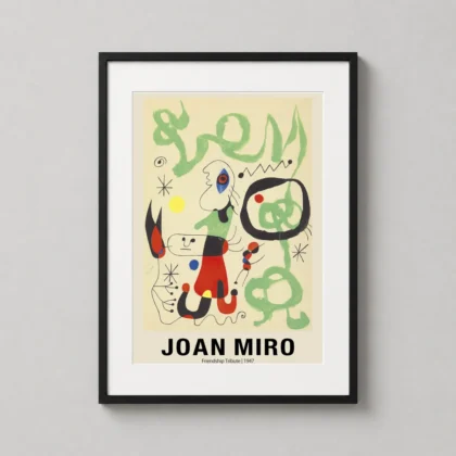 Joan Miro – Friendship Tribute 1947 decorative abstract art print for curated interiors by MerchFuse