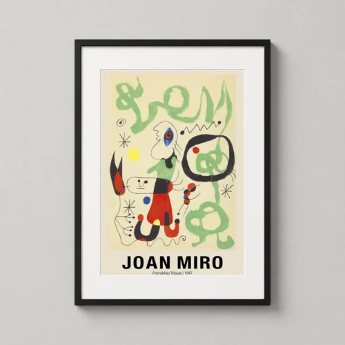 Joan Miro Friendship Tribute 1947 Abstract Art Print
