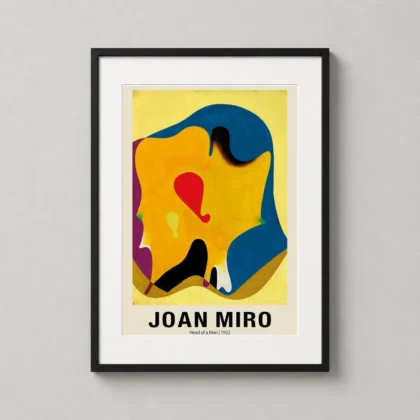 MerchFuse Joan Miro Head of a Man 1932 Surrealist abstract art print with surrealist character
