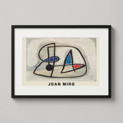 Authentic Joan Miro Art Print – Head of a Man IV 1931 Surrealist Poster framed wall art mockup