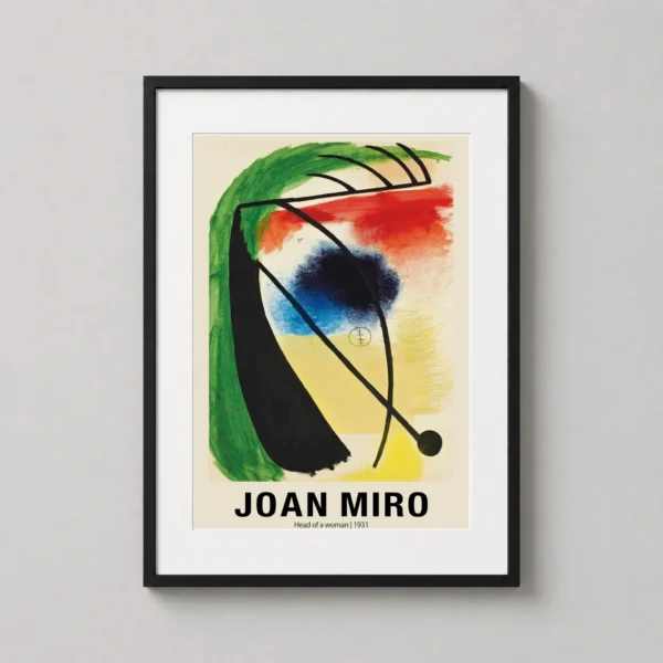 Joan Miro Head of a Woman 1931 Abstract Surrealist Art Print
