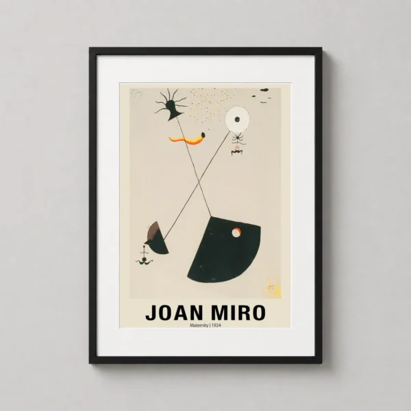 Joan Miro Maternity 1924 Abstract Surrealist Wall Art Print