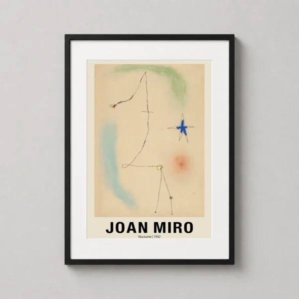 Joan Miró Nocturne 1942 Abstract Surrealist Art Print