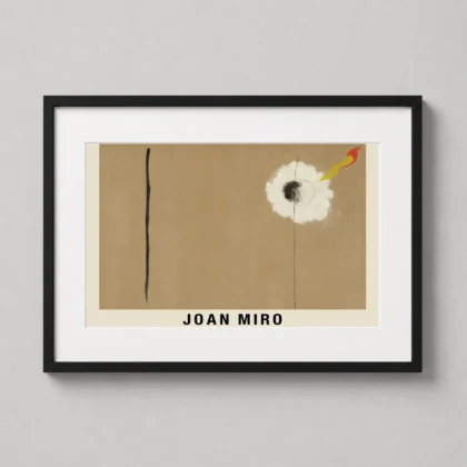 Exclusive Joan Miro 1927 Print – Minimalist Surrealist Abstract Art Poster framed wall art mockup