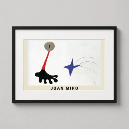 Classic Joan Miro Star Print – 1927 Surrealist Abstract Wall Art framed wall art mockup