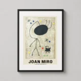 Joan Miro Personnages dans la nuit 1944 Surrealist Art Print