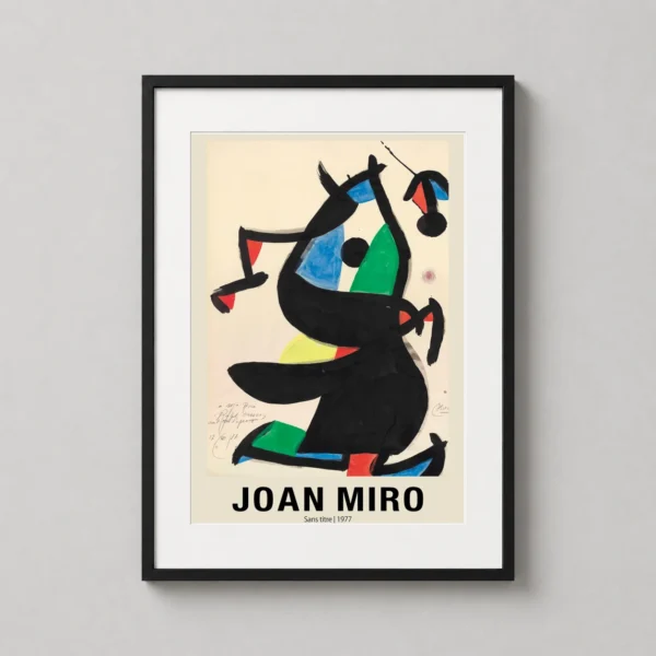 Joan Miro Sans titre 1977 Abstract Surrealist Exhibition Print