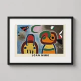 Joan Miro, The Bird with the Feathers Spread 1953 Art Print