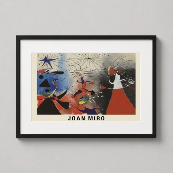 Joan Miro, The Caress of the Stars 1938 Surrealist Art Print