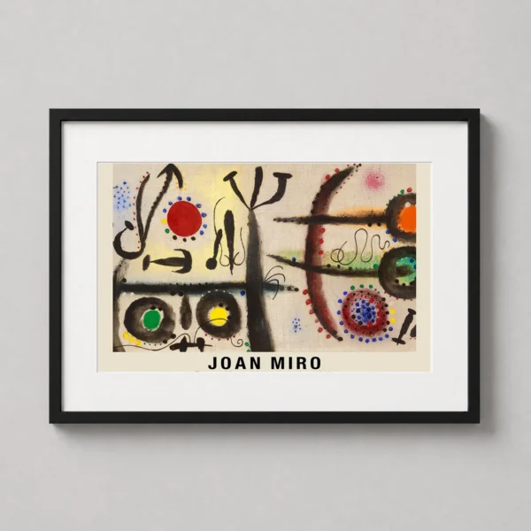 Joan Miro The Serpent Glides Towards the Azure 1954 Art Print