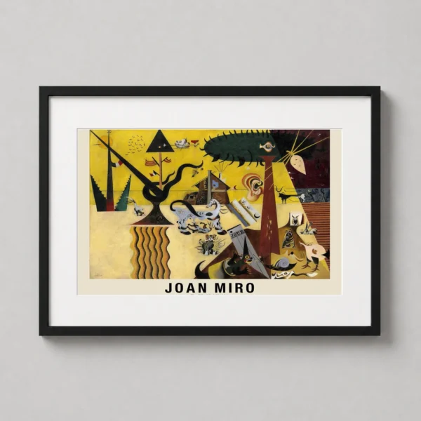 Joan Miro The Tilled Field 1924 Surrealist Landscape Art Print