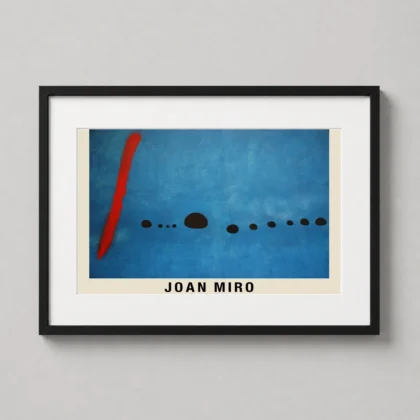 Joan Miró Bleu II – 1961 Abstract Surrealist Blue abstract art print for gallery wall display by MerchFuse