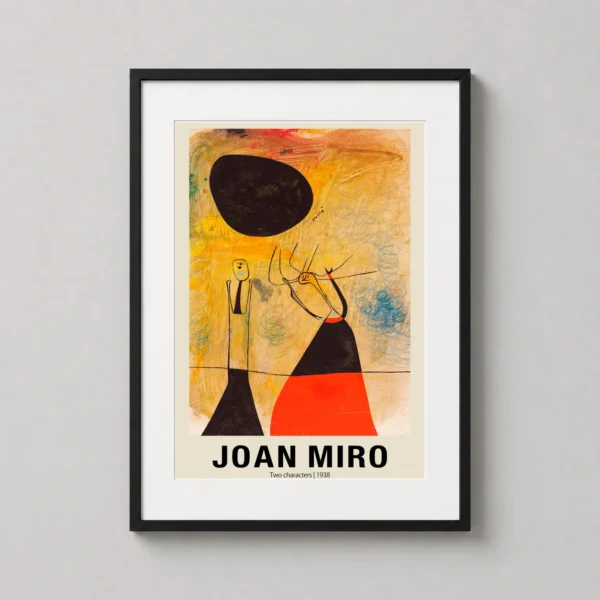 Joan Miró Two Characters 1938 Surrealist Abstract Art Print