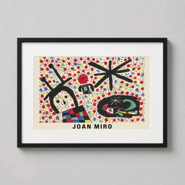Joan Miro Untitled Characters Stars 1953 Surrealist Art Print