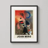 Joan Miro Women and Bird in the Moonlight 1949 Abstract Wall Art Print