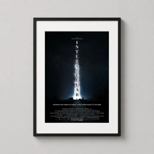 Interstellar Christopher Nolan Minimalist Movie Poster