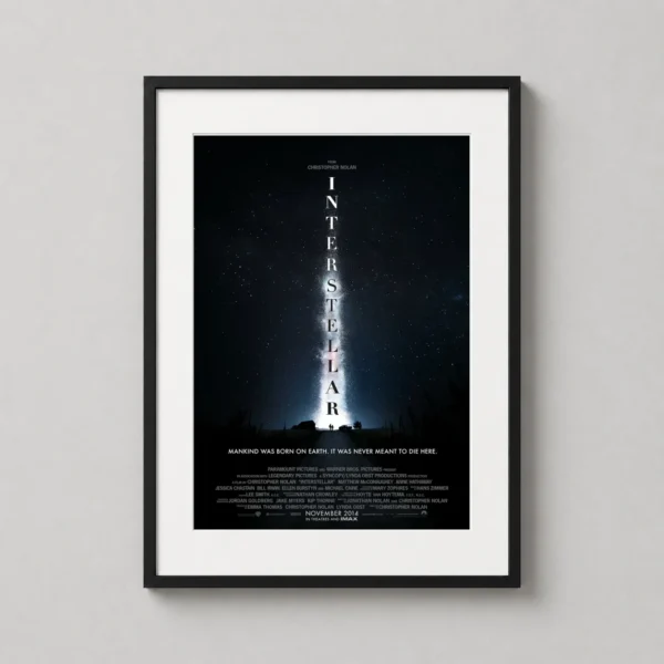 Interstellar Christopher Nolan Minimalist Movie Poster