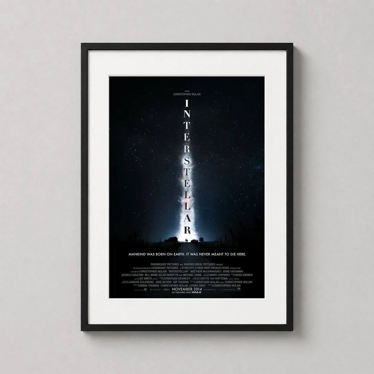 Interstellar Christopher Nolan Minimalist — this minimalist Interstellar movie poster features vertical white