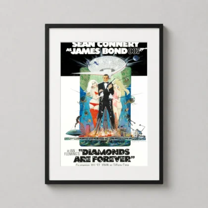 Diamonds Are Forever 1971 – Vintage movie poster by MerchFuse