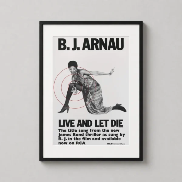Live Let Die B.J. Arnau James Bond Movie Song Movie Poster