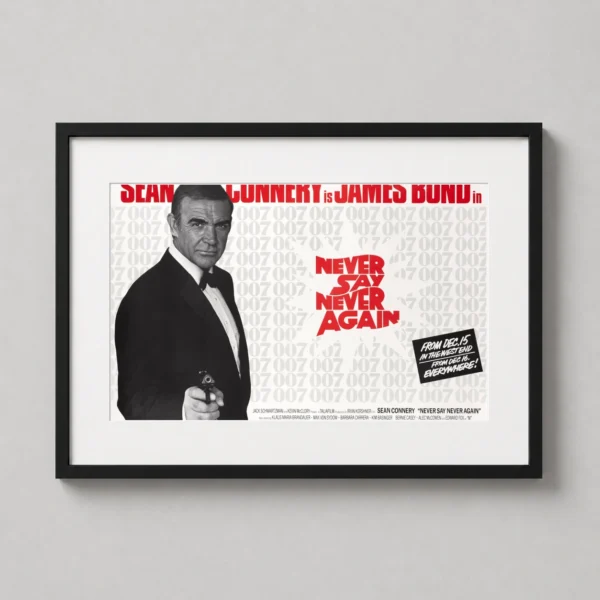 James Bond Never Say Never Again 1983 British Movie Poster