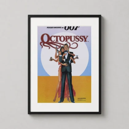 Octopussy Movie Poster – James Bond “” 1983 Poster: Vintage Wall Art Print framed wall art mockup