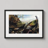 John James Audubon Wild Turkey Cock Hen and Young Art Print