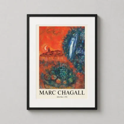 Marc Chagall – Arbre Bleu 1958 Surrealist French wall print with dreamlike visual tension by MerchFuse