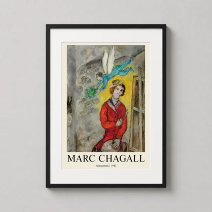 MerchFuse Marc Chagall Autoportrait – 1940 Modernist art print with portrait character
