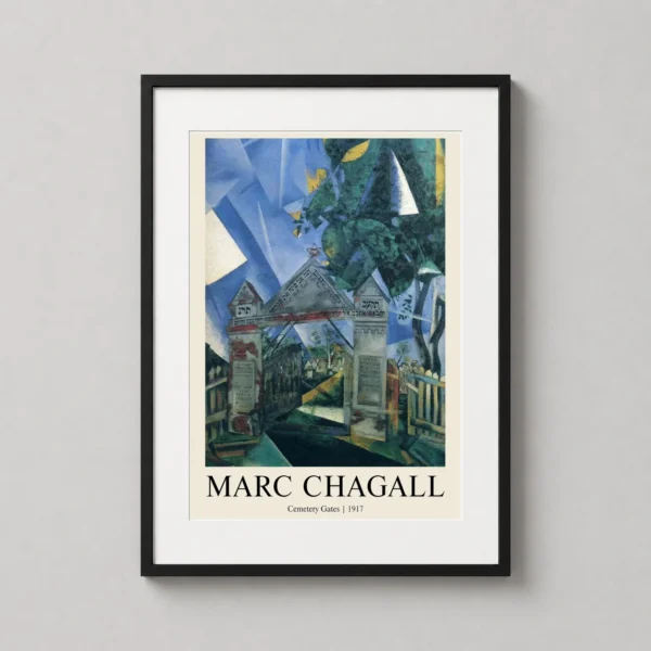 Marc Chagall Cemetery Gates 1917 Expressionist Art Print