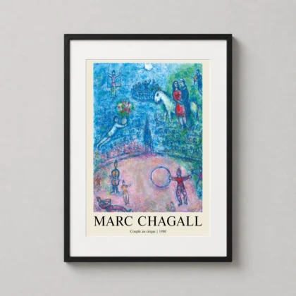 Marc Chagall Circus – Couple Au Cirque 1980 fine art print by MerchFuse