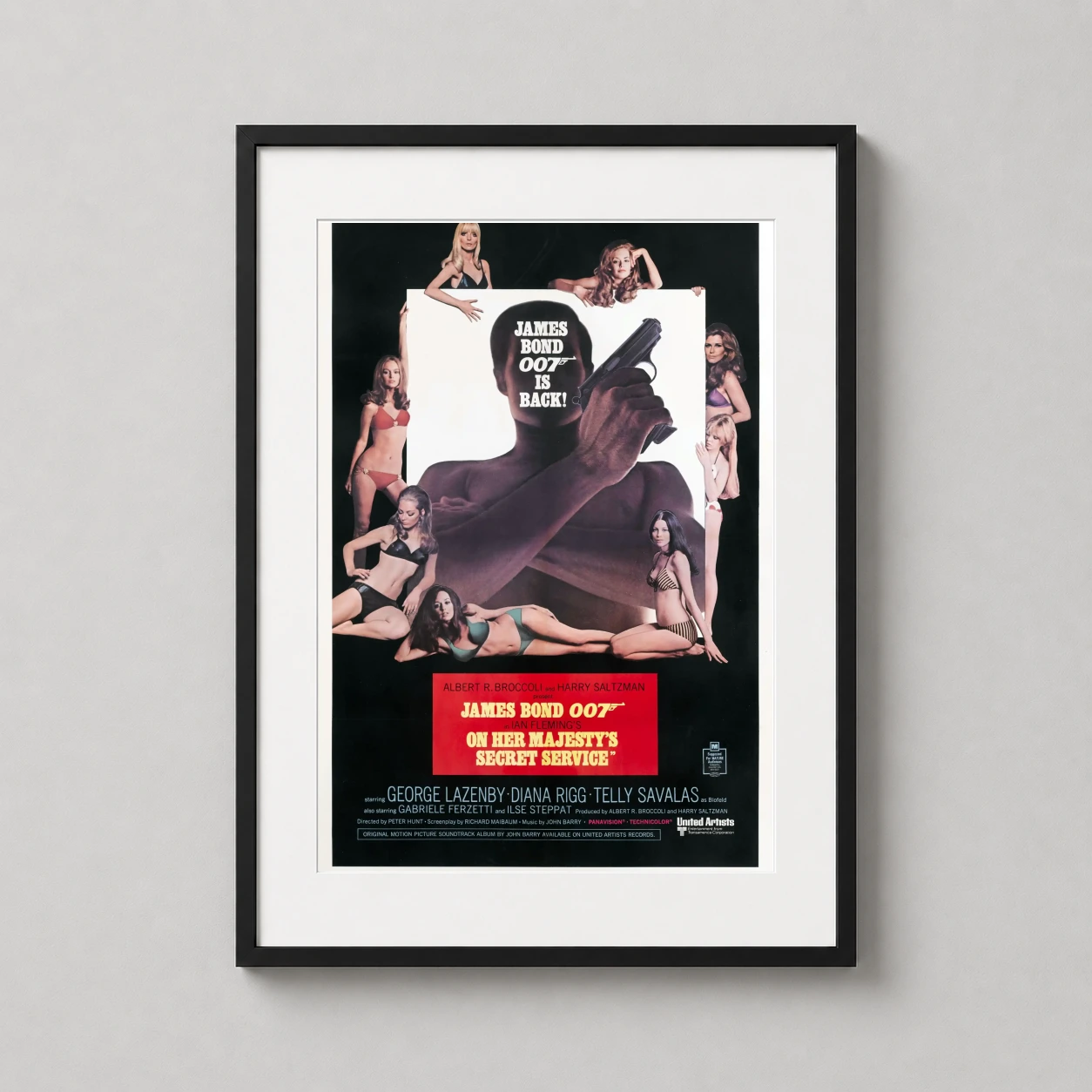 On Her Majesty's Secret Service — authentic 1969 theatrical artwork for On Her Majesty's Secret Service