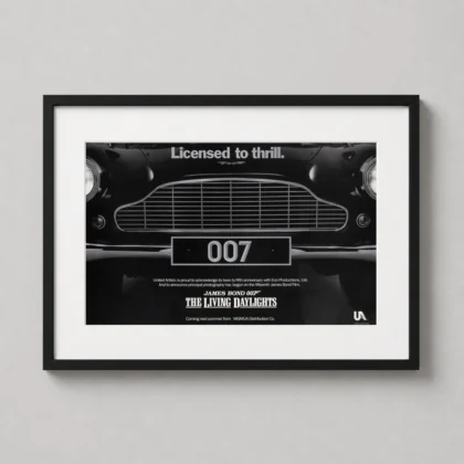 The Living Daylights Movie Poster – 1987 Teaser Poster: Vintage Wall Art Print framed wall art mockup