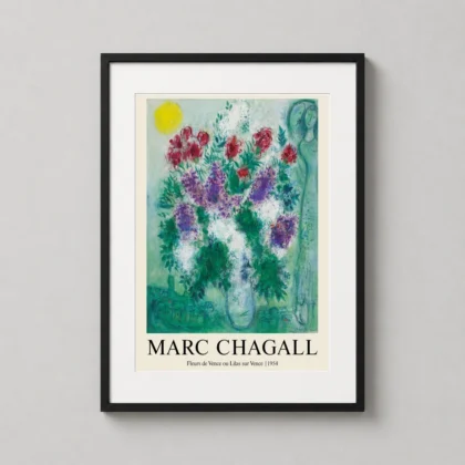Marc Chagall Art – Fleurs de Vence 1954 Exhibition Style wall print with curated artistic presence by MerchFuse