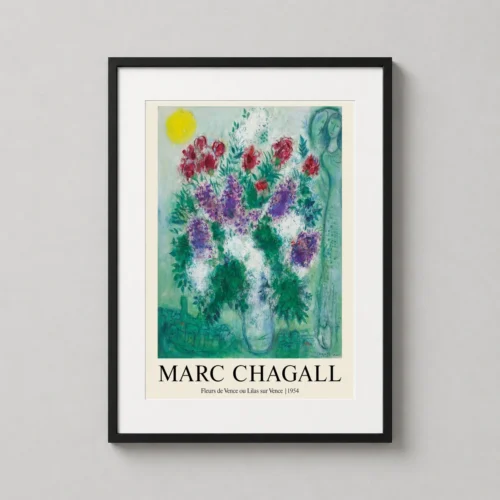 Marc Chagall Fleurs de Vence 1954 Exhibition Art Print