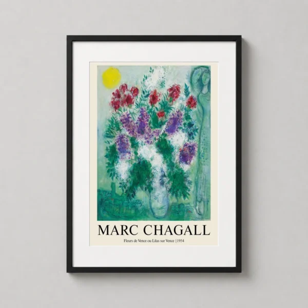 Marc Chagall Fleurs de Vence 1954 Exhibition Art Print