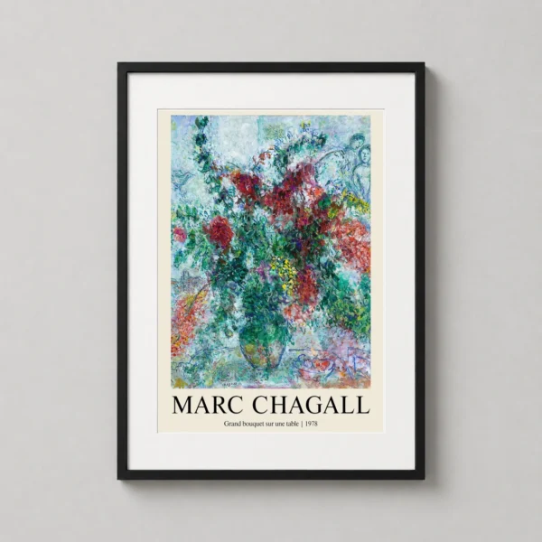 Marc Chagall Grand Bouquet sur une Table, 1978 Fine Art Print