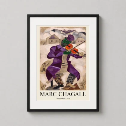 MerchFuse Green Violinist – Marc Chagall 1924 Modern art print with fine art character