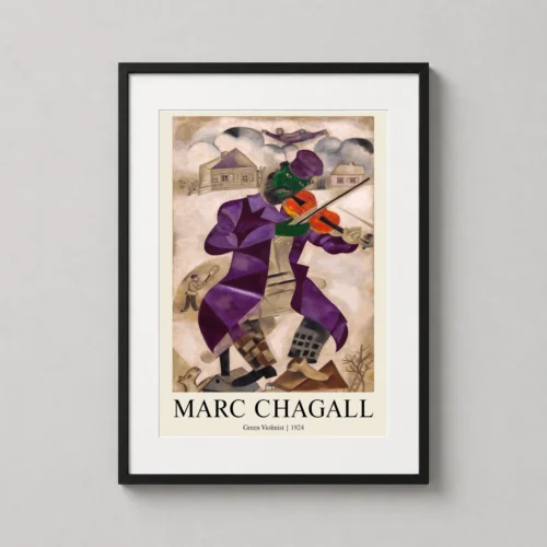 Green Violinist by Marc Chagall 1924 Expressionist Art Print