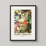 Marc Chagall, I and the Village 1911 Surrealist Art Print