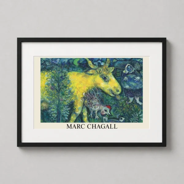 Marc Chagall La Ferme 1962 Surrealist Village Scene Art Print