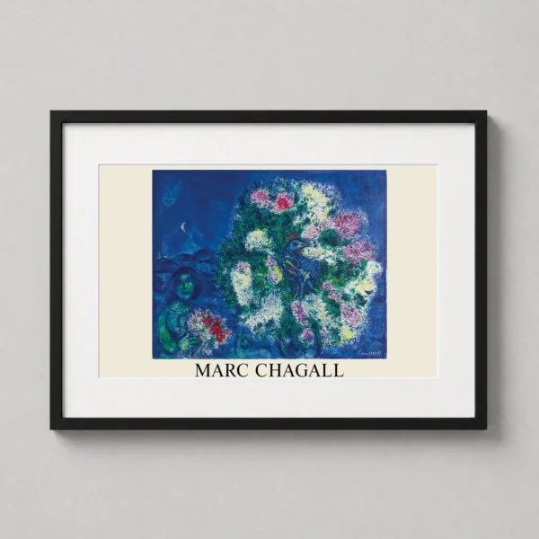 Marc Chagall Le Bouquet de Lilas 1968 Exhibition Art Print