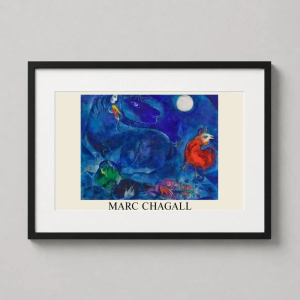 Marc Chagall Le cheval bleu 1948 Blue Horse Surrealist Art Print