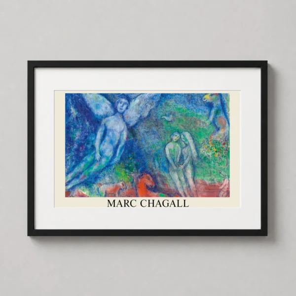 Marc Chagall Le Paradis 1978 Exhibition Poster, Surrealist Art Print
