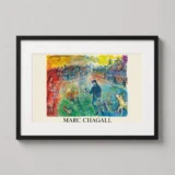 Marc Chagall Le Voyageur 1980 Surrealist Village Art Print