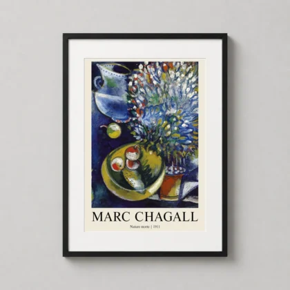 Marc Chagall Art – 1911 Nature Morte Still Life wall print with curated artistic presence by MerchFuse