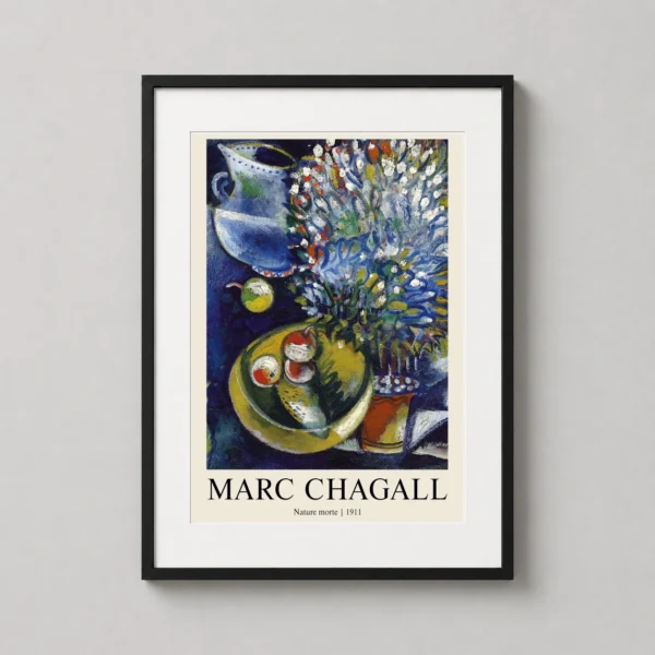 Marc Chagall, Nature Morte 1911 Still Life Fine Art Print