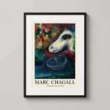 Marc Chagall Nature Morte sur les toits 1923 Surrealist Art Print