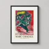 Marc Chagall Nu rose ou Amoureux en rose 1949 Expressionist Art Print